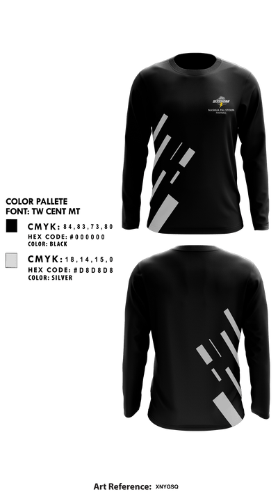 Nashua PAL Storm Football 837048 Long Sleeve Performance Shirt - 1