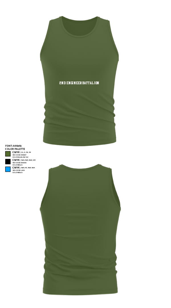 Tank Top, 2nd Engineer Battalion, Army, Teamtime, Team time, sublimation, custom sports apparel, team uniforms, spirit wear, spiritwear, sports uniforms, custom shirts, team store, custom team store, fundraiser sports, apparel fundraiser