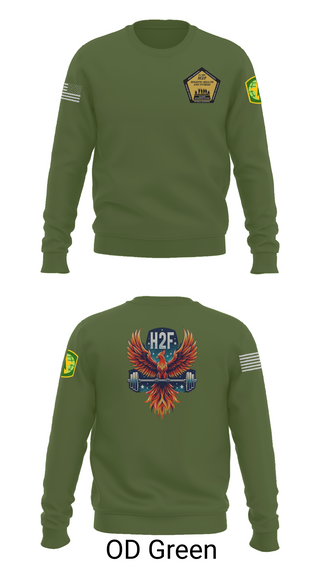 Crew Neck Sweatshirt, Phoenix H2F, Army, Teamtime, Team time, sublimation, custom sports apparel, team uniforms, spirit wear, spiritwear, sports uniforms, custom shirts, team store, custom team store, fundraiser sports, apparel fundraiser