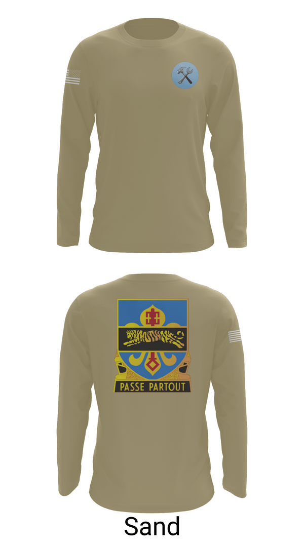 Long Sleeve Performance Shirt, HHD, 415th Military Intelligence Battalion, National Guard, Teamtime, Team time, sublimation, custom sports apparel, team uniforms, spirit wear, spiritwear, sports uniforms, custom shirts, team store, custom team store, fundraiser sports, apparel fundraiser