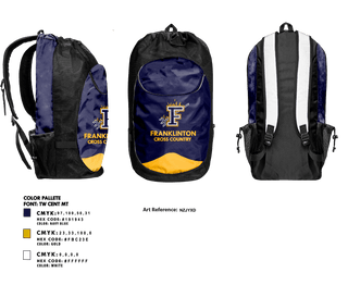 Gear Bag, Franklinton High School Cross Country, Cross Country, Teamtime, Team time, sublimation, custom sports apparel, team uniforms, spirit wear, spiritwear, sports uniforms, custom shirts, team store, custom team store, fundraiser sports, apparel fundraiser