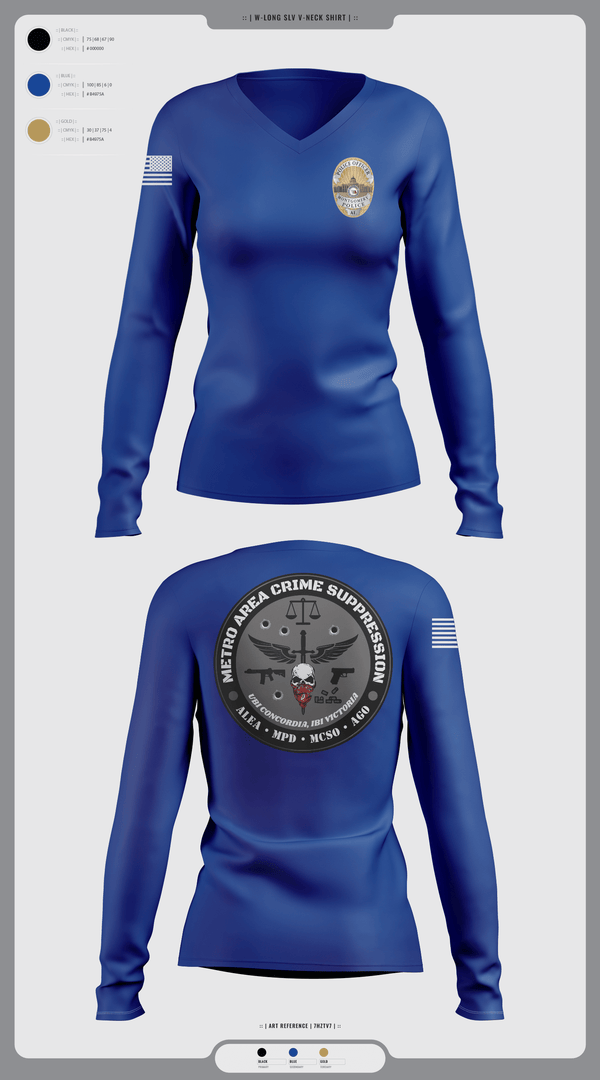 Womens Long Sleeve Vneck Shirt, SPECIAL OPERATIONS UNIT, Police, Teamtime, Team time, sublimation, custom sports apparel, team uniforms, spirit wear, spiritwear, sports uniforms, custom shirts, team store, custom team store, fundraiser sports, apparel fundraiser