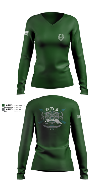9135 74248707 Women's Long Sleeve V-neck Shirt - 4
