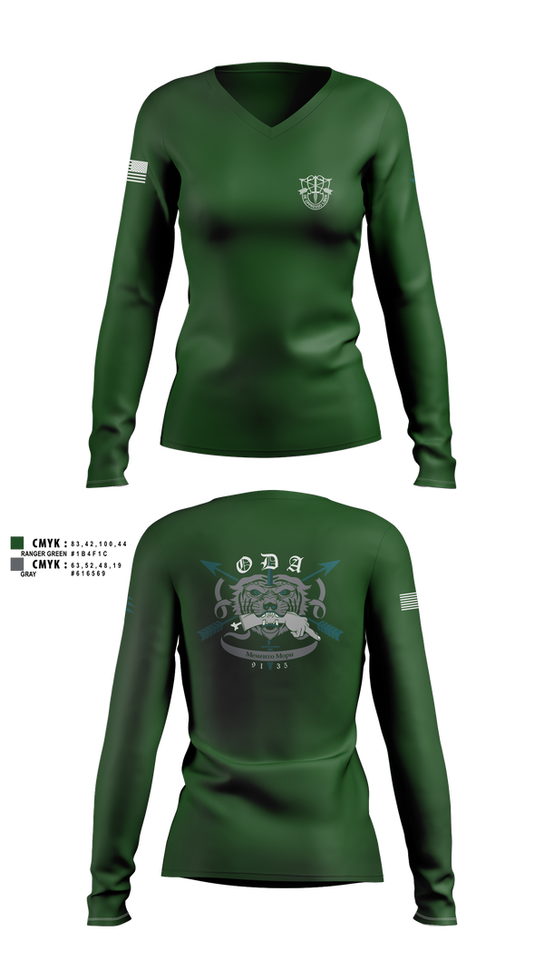 Womens Long Sleeve Vneck Shirt, 9135, National Guard, Teamtime, Team time, sublimation, custom sports apparel, team uniforms, spirit wear, spiritwear, sports uniforms, custom shirts, team store, custom team store, fundraiser sports, apparel fundraiser