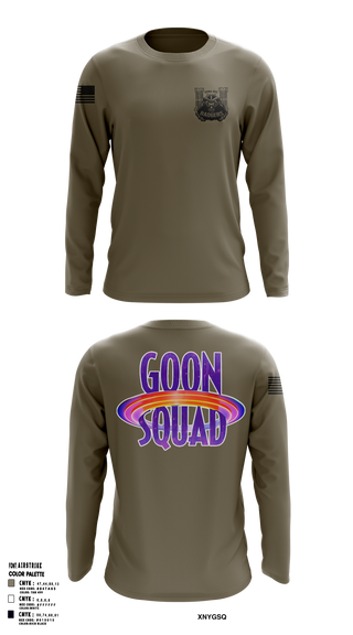 Long Sleeve Performance Shirt, GOON SQUAD, Army, Teamtime, Team time, sublimation, custom sports apparel, team uniforms, spirit wear, spiritwear, sports uniforms, custom shirts, team store, custom team store, fundraiser sports, apparel fundraiser