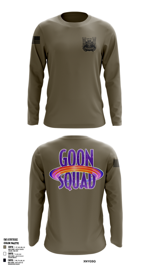 Long Sleeve Performance Shirt, GOON SQUAD, Army, Teamtime, Team time, sublimation, custom sports apparel, team uniforms, spirit wear, spiritwear, sports uniforms, custom shirts, team store, custom team store, fundraiser sports, apparel fundraiser