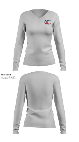 Womens Long Sleeve Vneck Shirt, C2C Property Solutions, , Teamtime, Team time, sublimation, custom sports apparel, team uniforms, spirit wear, spiritwear, sports uniforms, custom shirts, team store, custom team store, fundraiser sports, apparel fundraiser