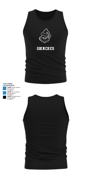 Tank Top, Grinches, Men's Basketball, Teamtime, Team time, sublimation, custom sports apparel, team uniforms, spirit wear, spiritwear, sports uniforms, custom shirts, team store, custom team store, fundraiser sports, apparel fundraiser