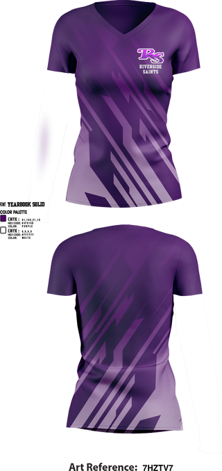 Womens Short Sleeve Vneck Shirt, Riverside Saints, Track & Field, Teamtime, Team time, sublimation, custom sports apparel, team uniforms, spirit wear, spiritwear, sports uniforms, custom shirts, team store, custom team store, fundraiser sports, apparel fundraiser
