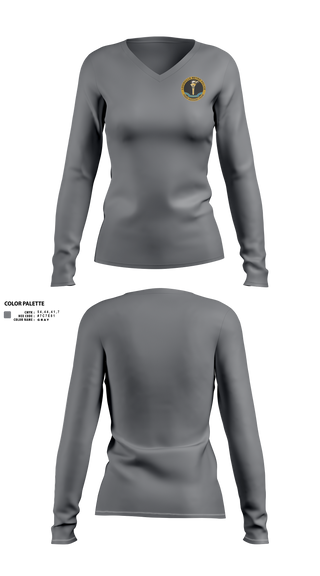 Womens Long Sleeve Vneck Shirt, LMPD HSO TACMED, Police, Teamtime, Team time, sublimation, custom sports apparel, team uniforms, spirit wear, spiritwear, sports uniforms, custom shirts, team store, custom team store, fundraiser sports, apparel fundraiser