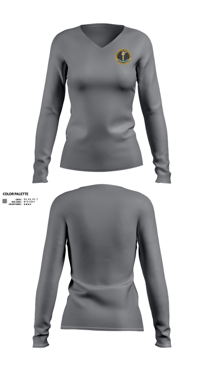 LMPD PEER SUPPORT 60613190 Women's Long Sleeve V-neck Shirt - 6