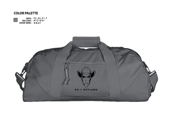 Duffle Bag, DC-1 Outlaws, , Teamtime, Team time, sublimation, custom sports apparel, team uniforms, spirit wear, spiritwear, sports uniforms, custom shirts, team store, custom team store, fundraiser sports, apparel fundraiser