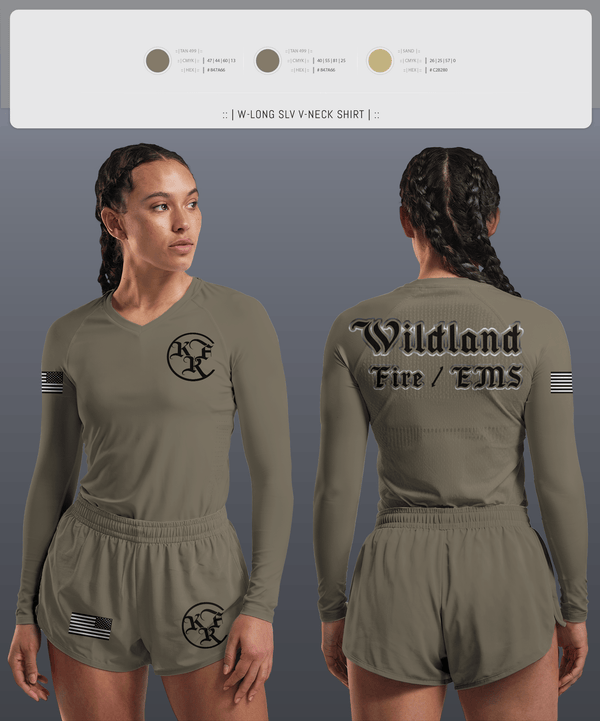 Womens Long Sleeve Vneck Shirt, Knight Fire, , Teamtime, Team time, sublimation, custom sports apparel, team uniforms, spirit wear, spiritwear, sports uniforms, custom shirts, team store, custom team store, fundraiser sports, apparel fundraiser