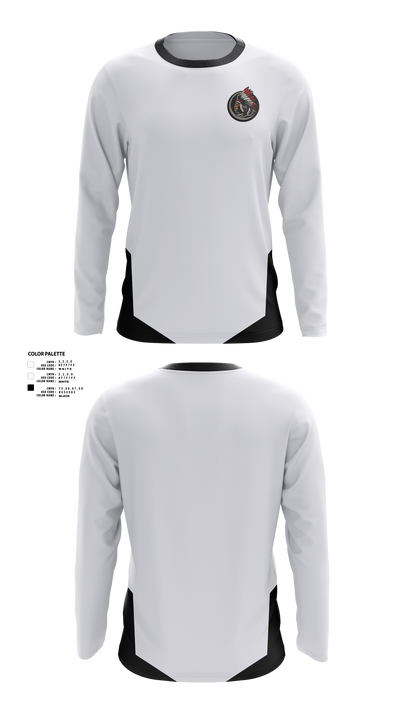 White Shield High School Wrestling 94078383 Long Sleeve Performance Shirt 2