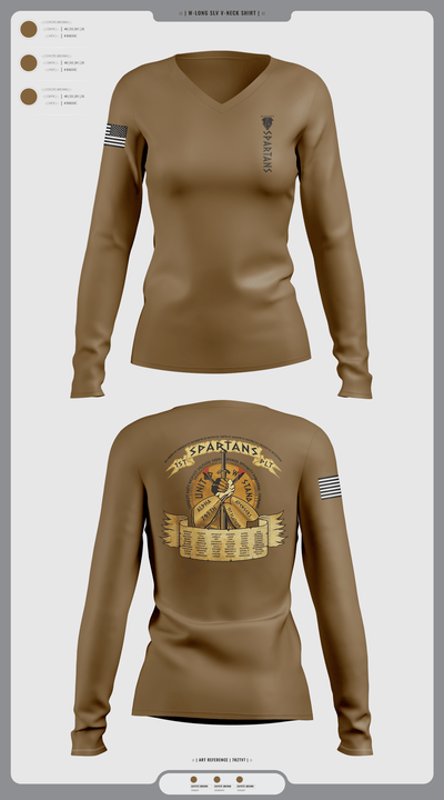 Spartans 64715445 Women's Long Sleeve V-neck Shirt - 2