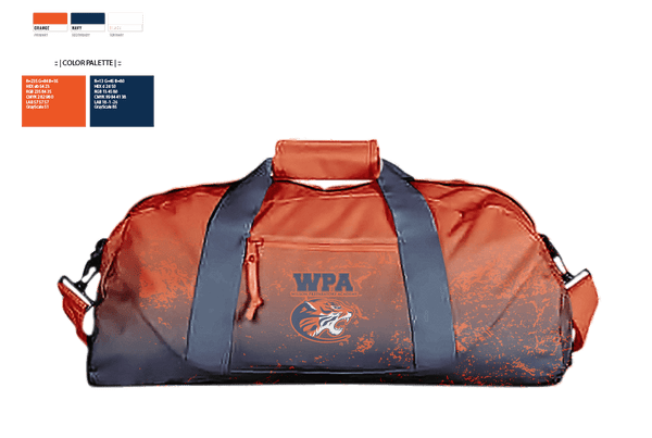 Duffle Bag, Wilson Preparatory Academy (High School) Volleyball, Women's Volleyball, Teamtime, Team time, sublimation, custom sports apparel, team uniforms, spirit wear, spiritwear, sports uniforms, custom shirts, team store, custom team store, fundraiser sports, apparel fundraiser