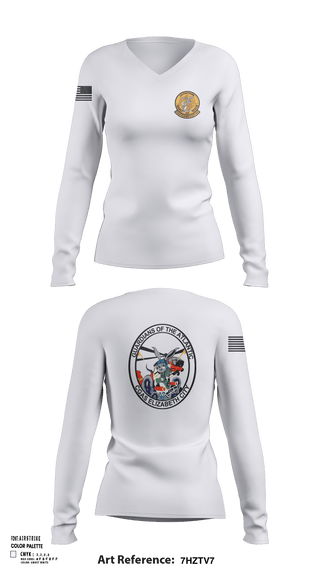 Womens Long Sleeve Vneck Shirt, Air Station Elizabeth City, , Teamtime, Team time, sublimation, custom sports apparel, team uniforms, spirit wear, spiritwear, sports uniforms, custom shirts, team store, custom team store, fundraiser sports, apparel fundraiser