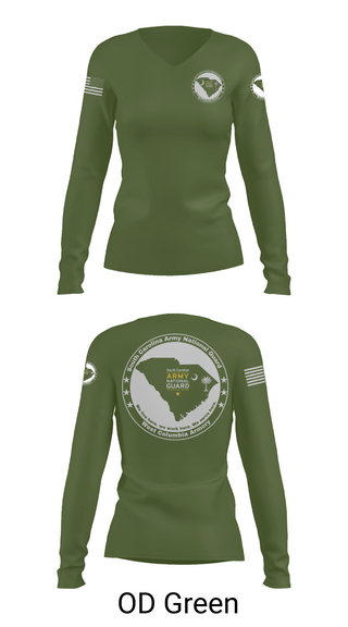 Womens Long Sleeve Vneck Shirt, Bravo 3, National Guard, Teamtime, Team time, sublimation, custom sports apparel, team uniforms, spirit wear, spiritwear, sports uniforms, custom shirts, team store, custom team store, fundraiser sports, apparel fundraiser