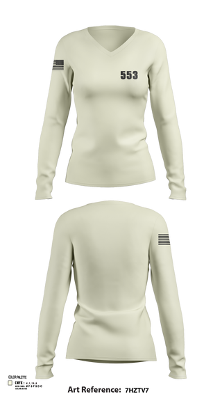 Womens Long Sleeve Vneck Shirt, 553, Army, Teamtime, Team time, sublimation, custom sports apparel, team uniforms, spirit wear, spiritwear, sports uniforms, custom shirts, team store, custom team store, fundraiser sports, apparel fundraiser