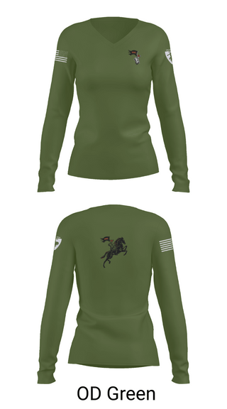 Womens Long Sleeve Vneck Shirt, Oklahoma State University Ranger Challenge, Army, Teamtime, Team time, sublimation, custom sports apparel, team uniforms, spirit wear, spiritwear, sports uniforms, custom shirts, team store, custom team store, fundraiser sports, apparel fundraiser