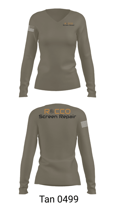 ROCCO 67926765 Women's Long Sleeve V-neck Shirt - 77