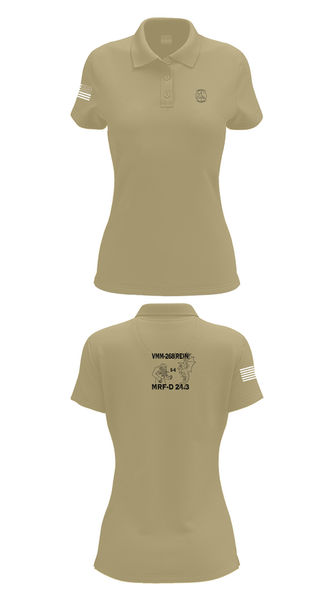 Womens Short Sleeve Performance Polo, VMM-268, Marines, Teamtime, Team time, sublimation, custom sports apparel, team uniforms, spirit wear, spiritwear, sports uniforms, custom shirts, team store, custom team store, fundraiser sports, apparel fundraiser