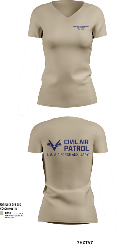 VFW Post 8191 1921777 Women's Short Sleeve V-neck Shirt - 7