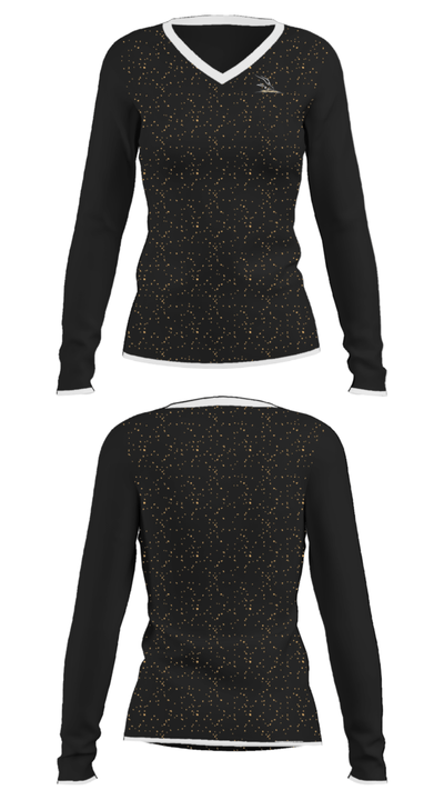 Prairie View Girls Tennis 67221284 Women's Long Sleeve V-neck Shirt - 33
