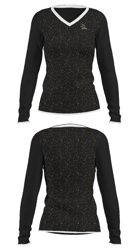 Women's Long Sleeve Vneck Shirt, Prairie View Girls Tennis, Tennis, Teamtime, Team time, sublimation, custom sports apparel, team uniforms, spirit wear, spiritwear, sports uniforms, custom shirts, team store, custom team store, fundraiser sports, apparel fundraiser