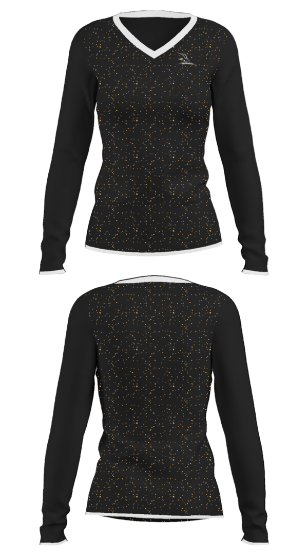 Women's Long Sleeve Vneck Shirt, Prairie View Girls Tennis, Tennis, Teamtime, Team time, sublimation, custom sports apparel, team uniforms, spirit wear, spiritwear, sports uniforms, custom shirts, team store, custom team store, fundraiser sports, apparel fundraiser