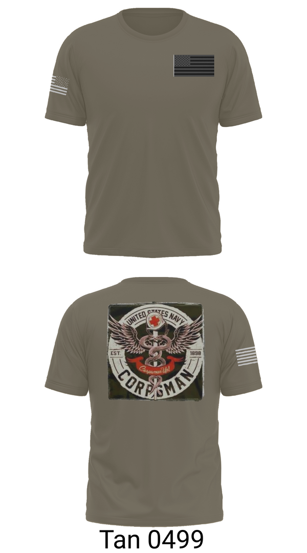 Short Sleeve Performance Shirt, Hospital Corpsman, , Teamtime, Team time, sublimation, custom sports apparel, team uniforms, spirit wear, spiritwear, sports uniforms, custom shirts, team store, custom team store, fundraiser sports, apparel fundraiser