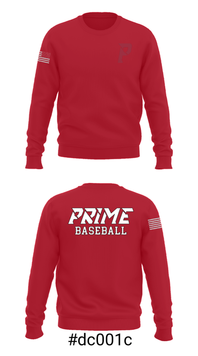 Prime Baseball 2428515 Crew Neck Sweatshirt - 16