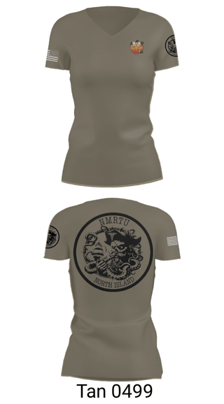 Womens Short Sleeve Vneck Shirt, USS MAKIN ISLANDC5 MKI, Navy, Teamtime, Team time, sublimation, custom sports apparel, team uniforms, spirit wear, spiritwear, sports uniforms, custom shirts, team store, custom team store, fundraiser sports, apparel fundraiser