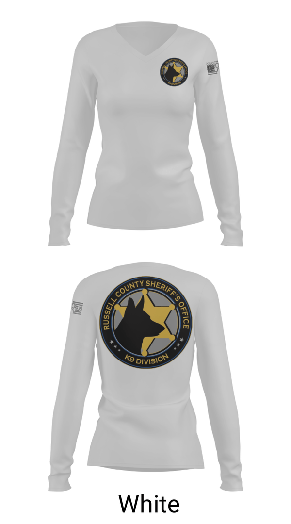 Women's Long Sleeve Vneck Shirt, K9 Dex, , Teamtime, Team time, sublimation, custom sports apparel, team uniforms, spirit wear, spiritwear, sports uniforms, custom shirts, team store, custom team store, fundraiser sports, apparel fundraiser