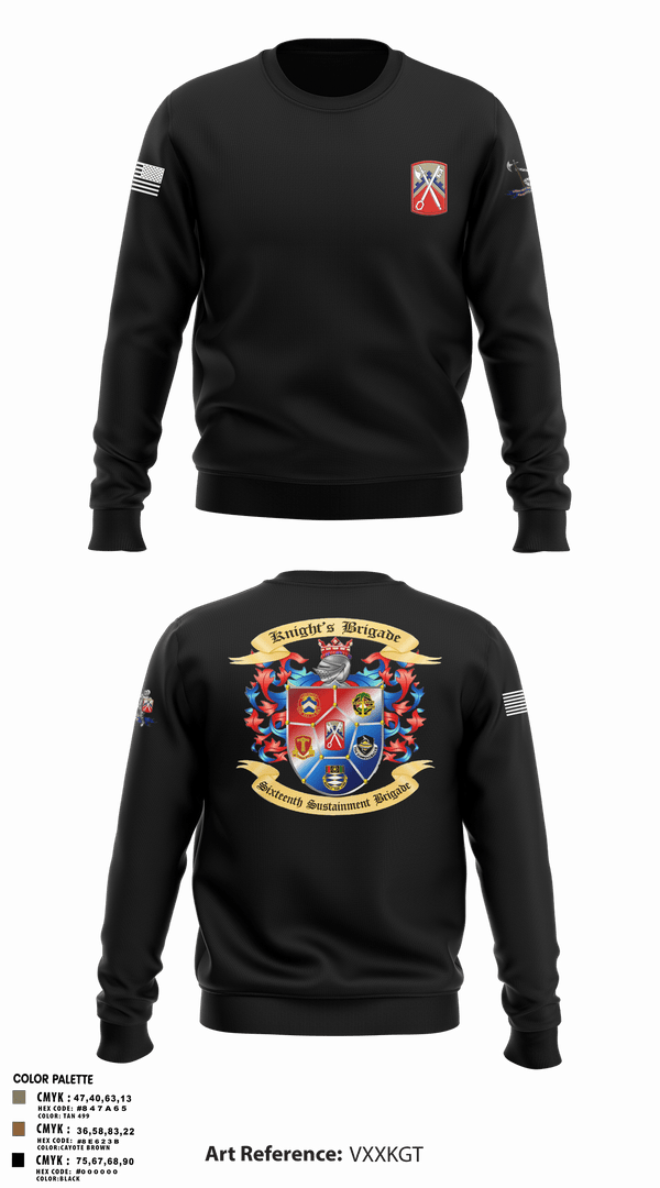 Crew Neck Sweatshirt, 16th Sustainment Brigade, Army, Teamtime, Team time, sublimation, custom sports apparel, team uniforms, spirit wear, spiritwear, sports uniforms, custom shirts, team store, custom team store, fundraiser sports, apparel fundraiser