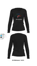 Wilson Preparatory Academy (High School) Volleyball 1583694 Women's Long Sleeve V-neck Shirt - 34