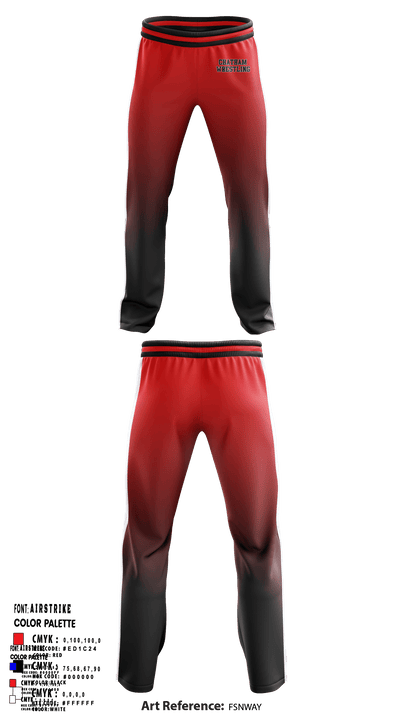 Chatham High School Wrestling 47764242 Sweatpants - 1