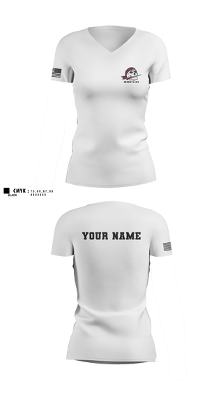 Womens Short Sleeve Vneck Shirt, Braden River High School Wrestling, Wrestling, Teamtime, Team time, sublimation, custom sports apparel, team uniforms, spirit wear, spiritwear, sports uniforms, custom shirts, team store, custom team store, fundraiser sports, apparel fundraiser