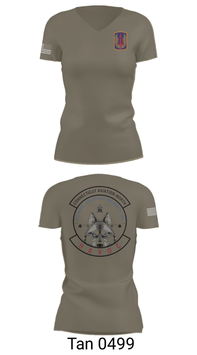 1-169th E Company 39061427 Women's Short Sleeve V-neck Shirt - 65