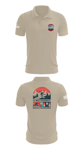 Short Sleeve Performance Polo, 75 HCOS SGGD, Air Force, Teamtime, Team time, sublimation, custom sports apparel, team uniforms, spirit wear, spiritwear, sports uniforms, custom shirts, team store, custom team store, fundraiser sports, apparel fundraiser
