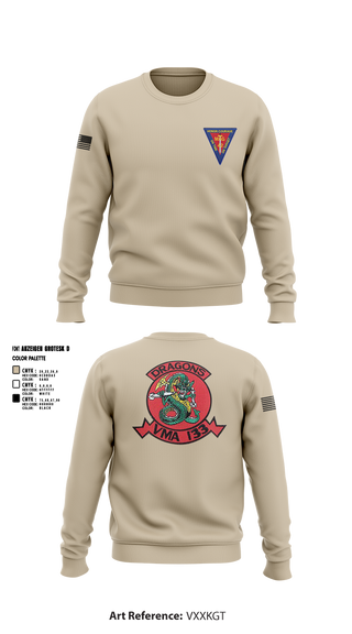 Crew Neck Sweatshirt, MAG-42 VMA-133, , Teamtime, Team time, sublimation, custom sports apparel, team uniforms, spirit wear, spiritwear, sports uniforms, custom shirts, team store, custom team store, fundraiser sports, apparel fundraiser