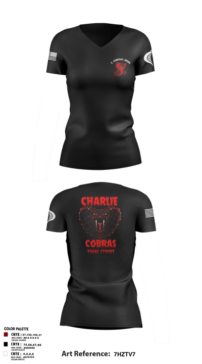 C. Company, MRBn 69081058 Women's Short Sleeve V-neck Shirt - 3