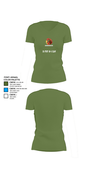 Womens Short Sleeve Vneck Shirt, D FST 8-1 CAV, Army, Teamtime, Team time, sublimation, custom sports apparel, team uniforms, spirit wear, spiritwear, sports uniforms, custom shirts, team store, custom team store, fundraiser sports, apparel fundraiser