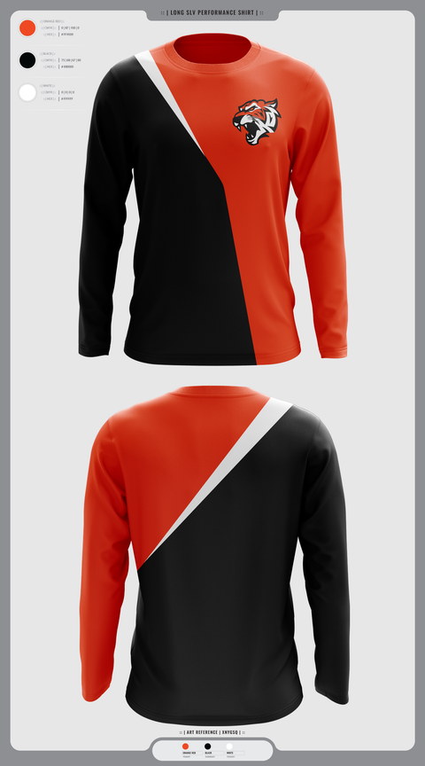 Long Sleeve Performance Shirt, Orangeville Bengals, Baseball, Teamtime, Team time, sublimation, custom sports apparel, team uniforms, spirit wear, spiritwear, sports uniforms, custom shirts, team store, custom team store, fundraiser sports, apparel fundraiser
