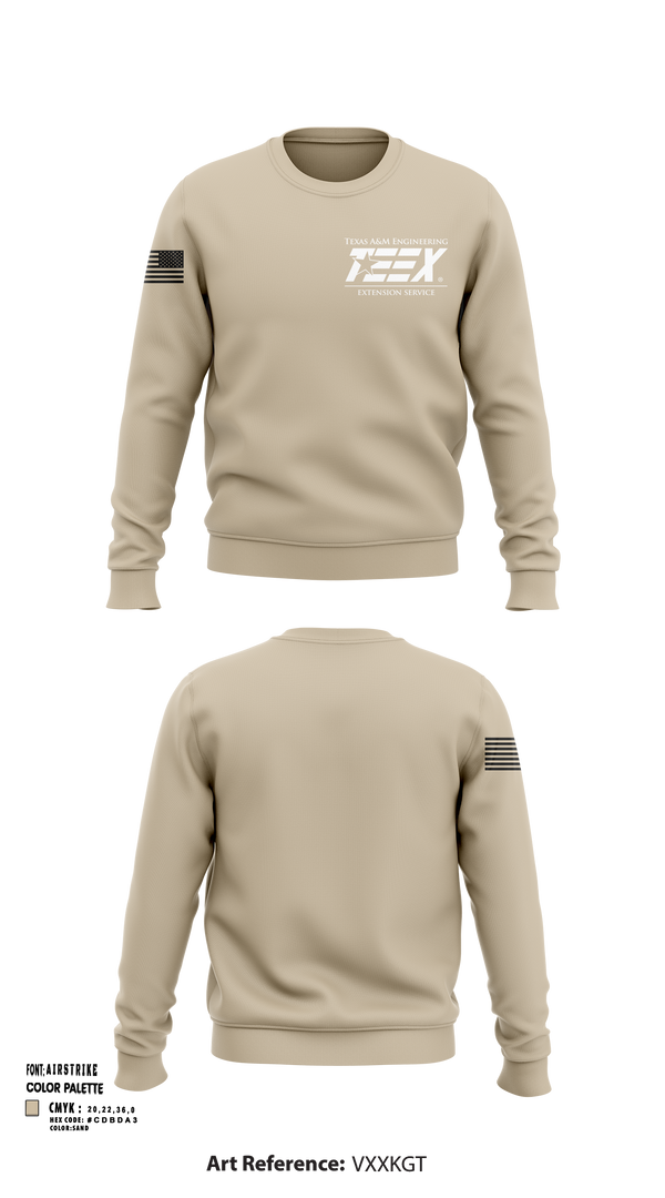 Crew Neck Sweatshirt, TEEX Rescue, Fire Department, Teamtime, Team time, sublimation, custom sports apparel, team uniforms, spirit wear, spiritwear, sports uniforms, custom shirts, team store, custom team store, fundraiser sports, apparel fundraiser