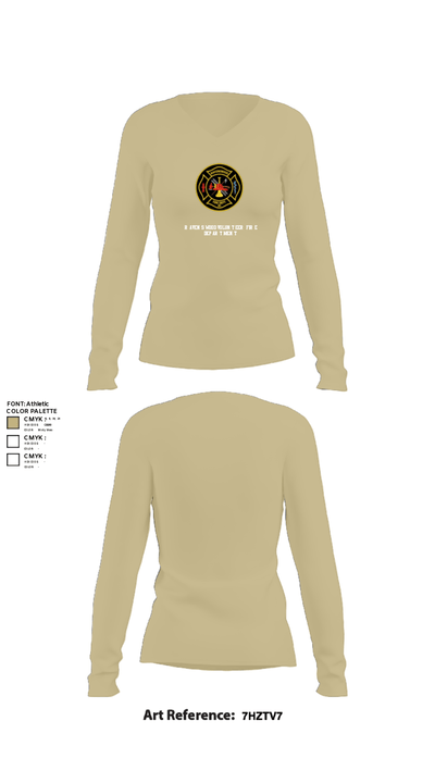 Ravenswood Volunteer Fire Department 47205715 Women's Long Sleeve V-neck Shirt - 82