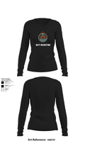 Navy Recruiting 74502123 Women's Long Sleeve V-neck Shirt - 21