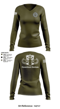 Raleigh Police Bomb Squad 92795368 Women's Long Sleeve V-neck Shirt -1 4