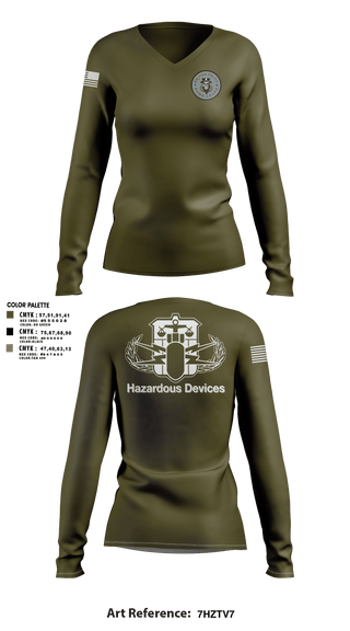 Womens Long Sleeve Vneck Shirt 1, Raleigh Police Bomb Squad, Police, Teamtime, Team time, sublimation, custom sports apparel, team uniforms, spirit wear, spiritwear, sports uniforms, custom shirts, team store, custom team store, fundraiser sports, apparel fundraiser