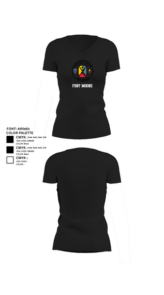 Womens Short Sleeve Vneck Shirt, Fort moore, , Teamtime, Team time, sublimation, custom sports apparel, team uniforms, spirit wear, spiritwear, sports uniforms, custom shirts, team store, custom team store, fundraiser sports, apparel fundraiser